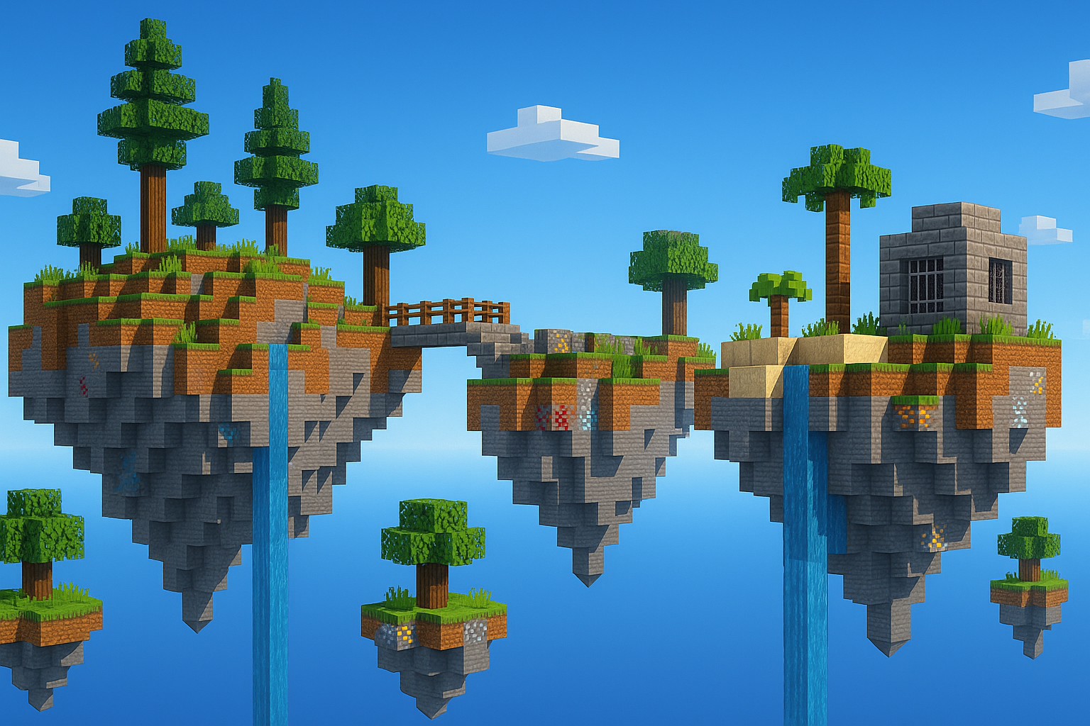 Skyblock — bannière Minecraft